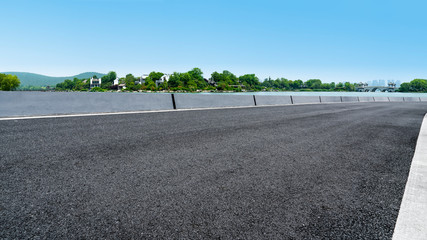 Fototapeta premium Road Pavement and Natural Landscape of Landscape..