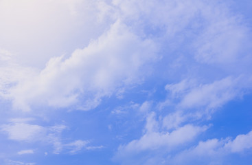 Clean white clouds with beautiful blue skies.