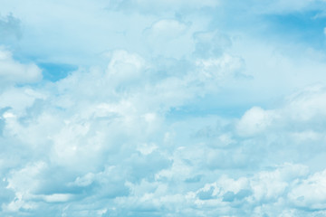 Naklejka na ściany i meble Clean white clouds with beautiful blue skies.