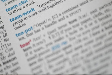 Teamwork .dictionary word image