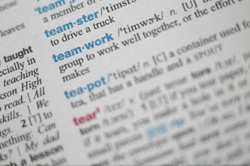 Teamwork .dictionary word image