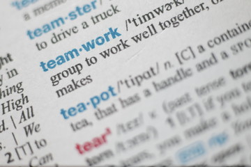 Teamwork .dictionary word image