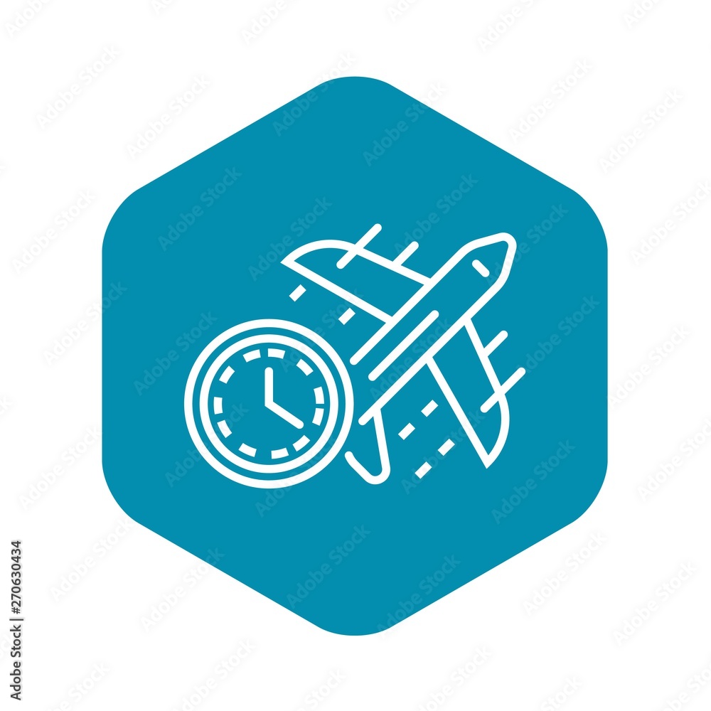 Poster fast air delivery icon. outline fast air delivery vector icon for web design isolated on white backg