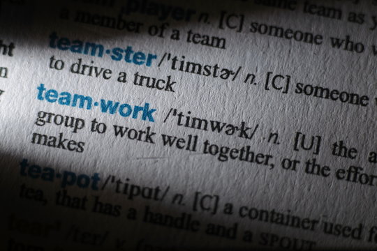 Teamwork .dictionary word image
