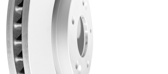 Car Brake disc isolated on white background. Auto parts. Brake disc rotor isolated on white....