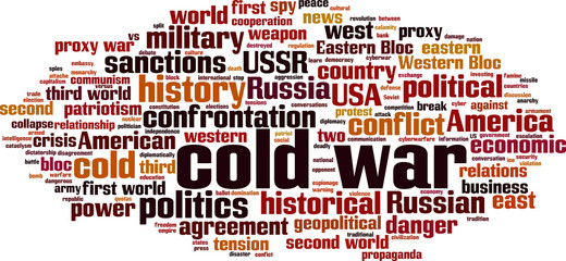 Fototapeta na wymiar Cold war word cloud