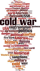 Obraz premium Cold war word cloud