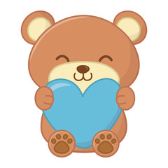 toy bear hugging a heart