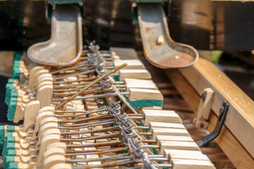 musical instrument Old and broken keyboard pad