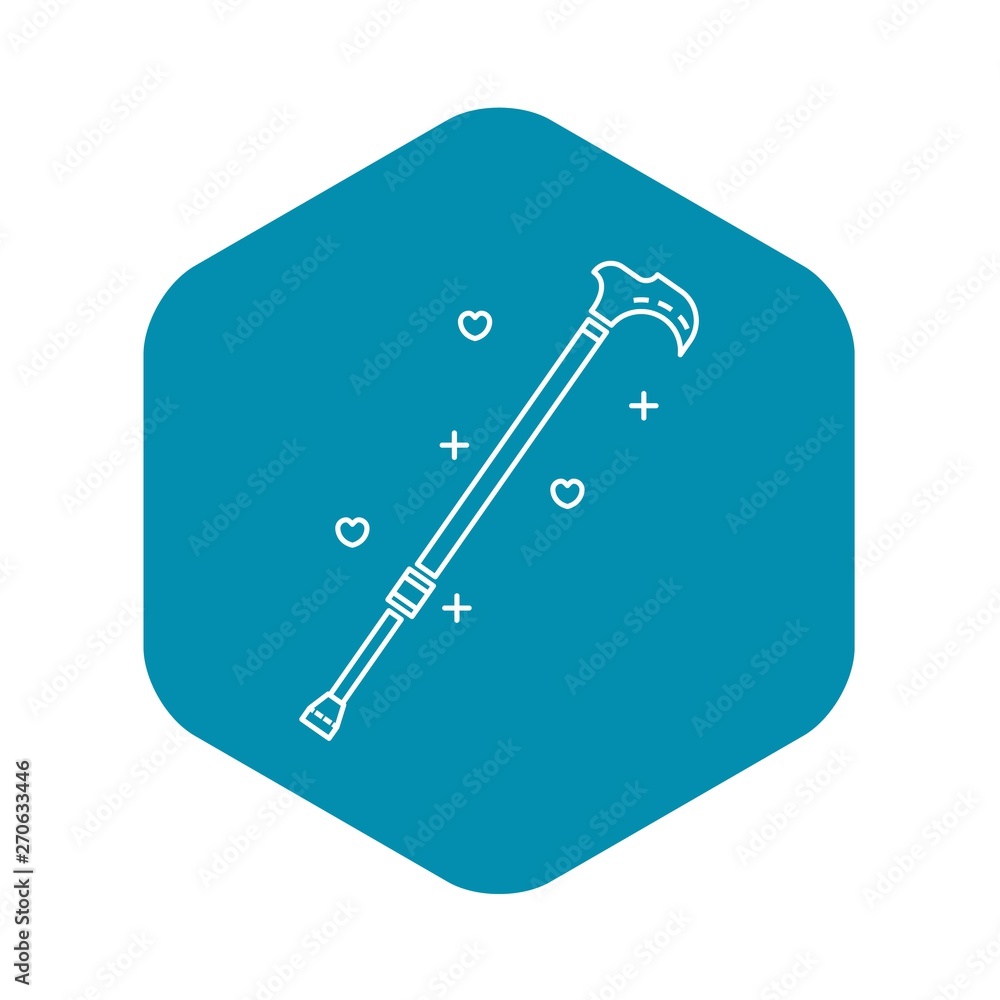 Poster walking stick icon. outline walking stick vector icon for web design isolated on white background