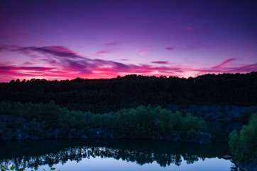 Sonnenuntergang im Naturschutzgebiet Schlupkothen