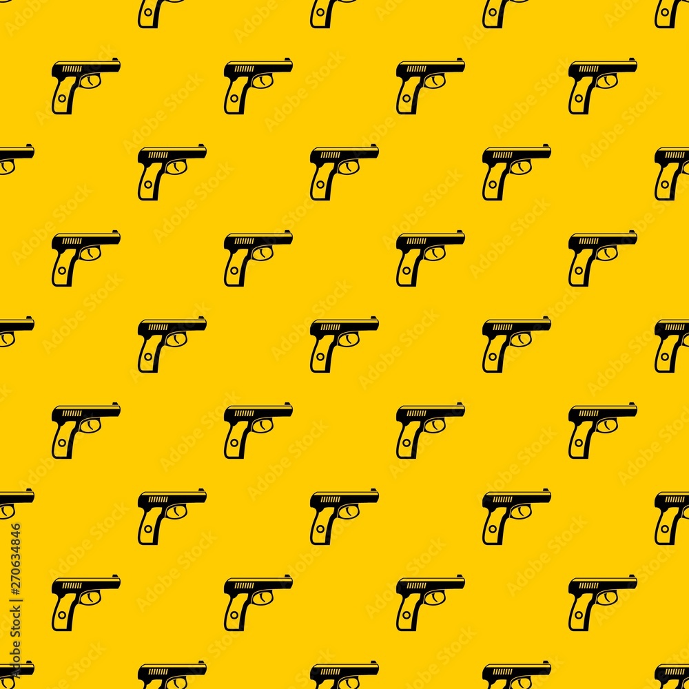 Poster gun pattern seamless vector repeat geometric yellow for any design