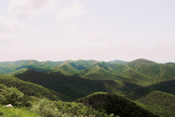Fototapeta premium view of mountains