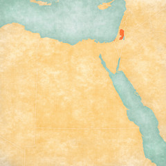 Map of Egypt - Palestine