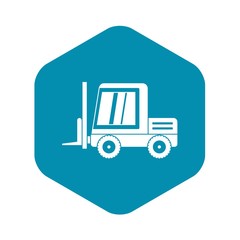 Stacker loader icon in simple style isolated vector illustration