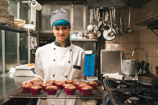 pastry chef baking tarts