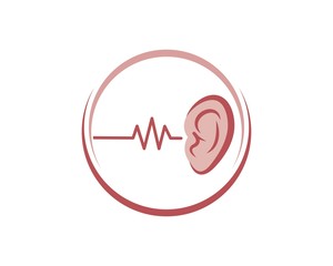 Fototapeta premium Ear logo icon vector design illustration