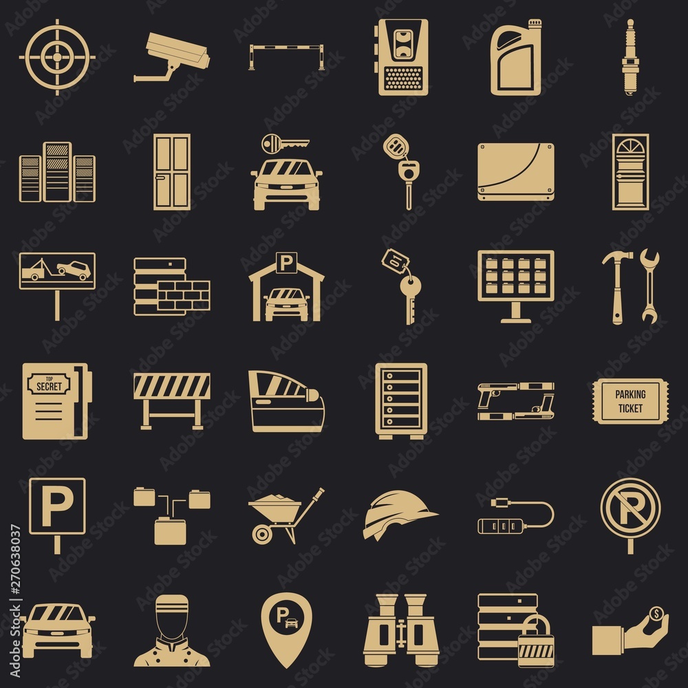 Aufkleber privacy icons set. simple style of 36 privacy vector icons for web for any design