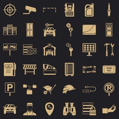 Privacy icons set. Simple style of 36 privacy vector icons for web for any design