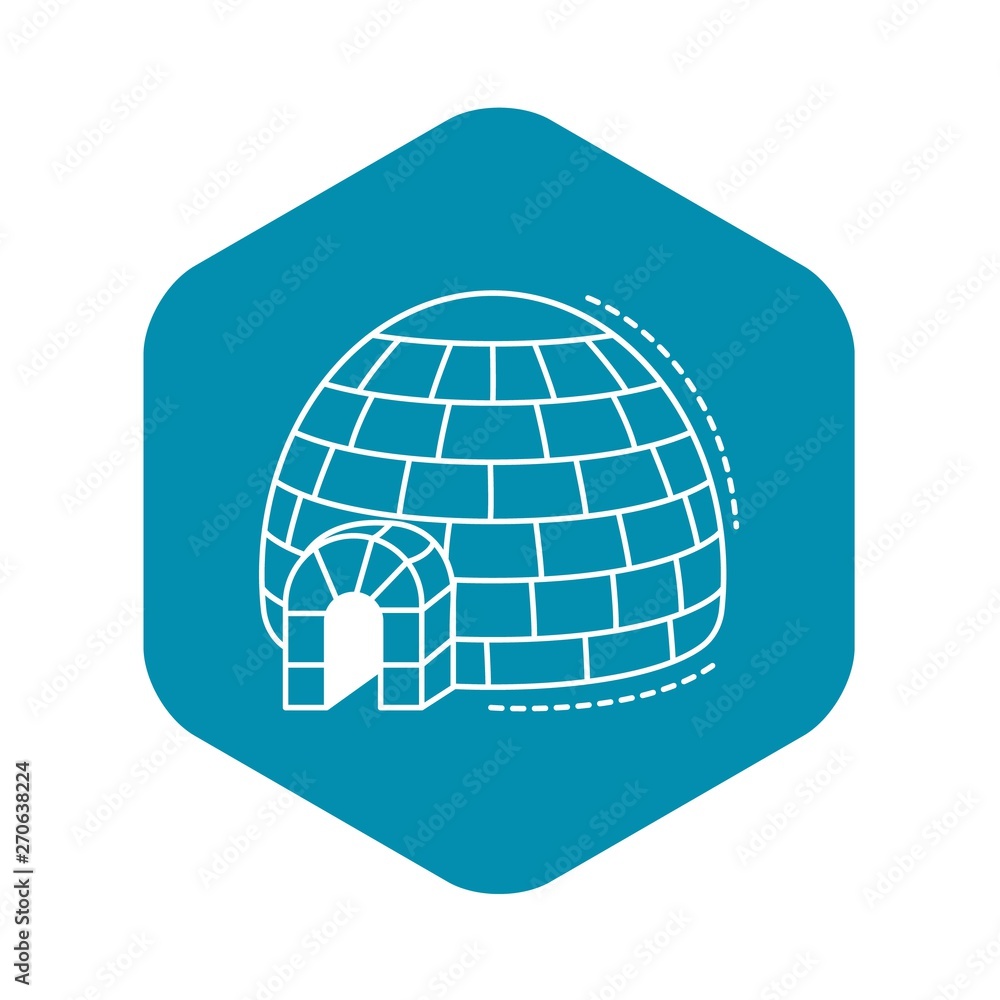 Poster alaska igloo icon. outline alaska igloo vector icon for web design isolated on white background