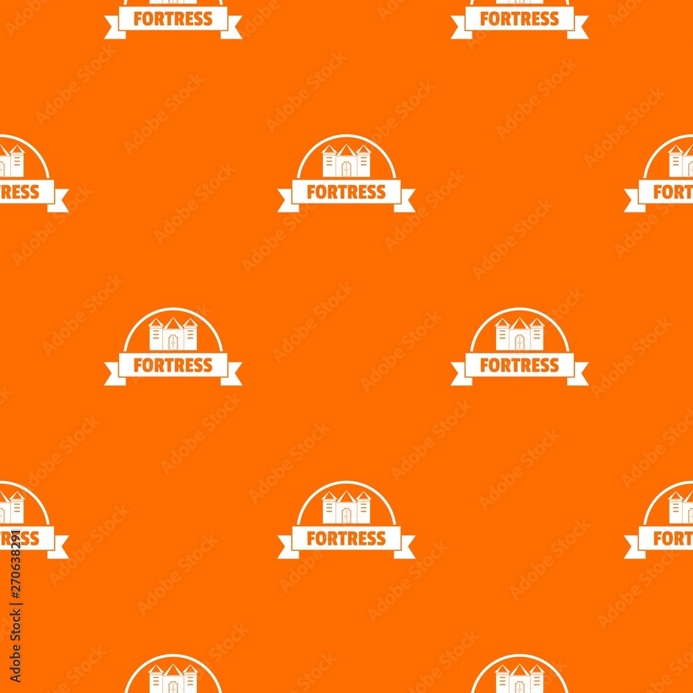 Poster emblem fortress pattern vector orange for any web design best