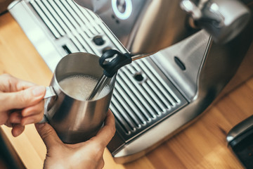 coffee and steam milk