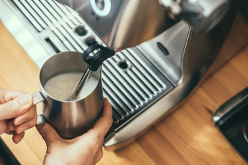 coffee and steam milk