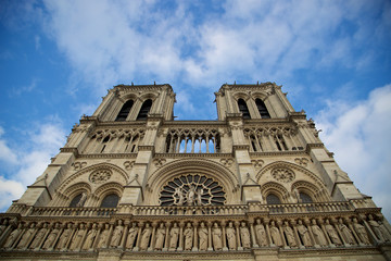 Fototapeta na wymiar Seen of Cathedral Notre Dame de Paris 