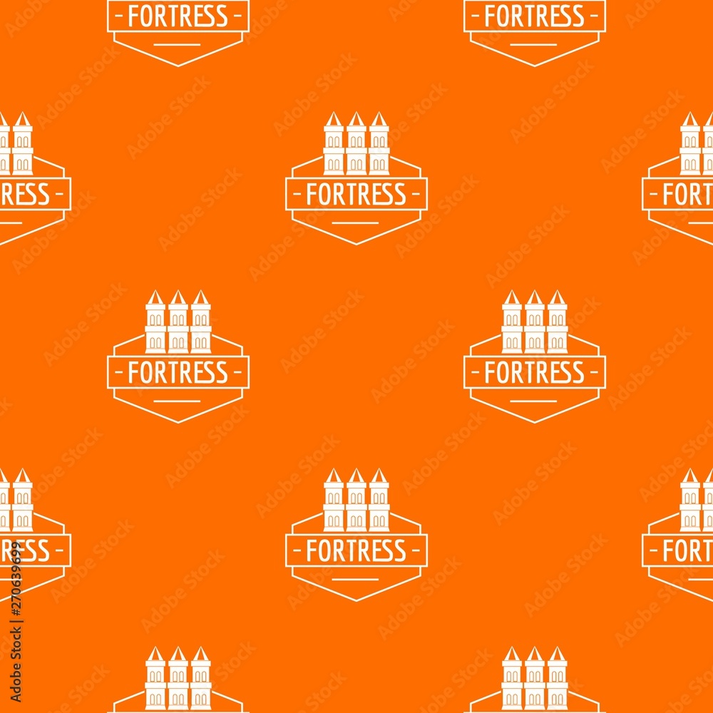 Poster fortress pattern vector orange for any web design best