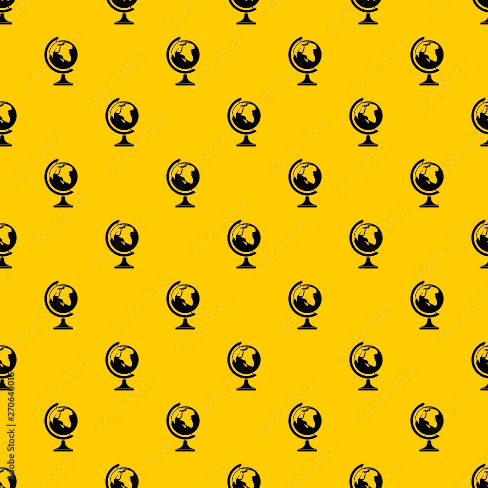 Poster globe pattern seamless vector repeat geometric yellow for any design