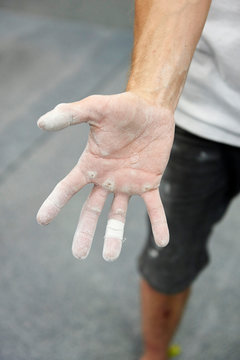 Climber's hand
