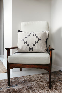 Scandi style armchair with cushion