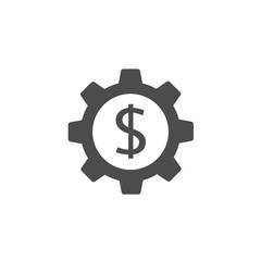 Gear with dollar icon