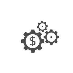 Gears with dollar icon