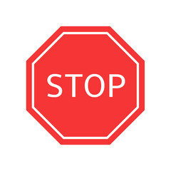 Red stop sign
