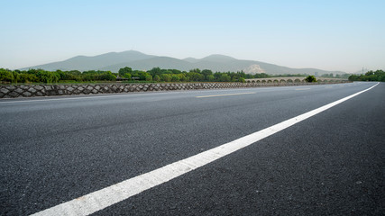 Road Pavement and Natural Landscape of Landscape..