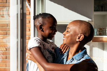 Beautiful woman with her cute daughter