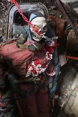 Mannequin de mineur &agrave; t&ecirc;te de mort