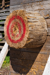 wood target for throwing an ax