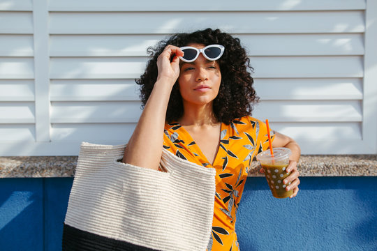 Fashion woman in summer.