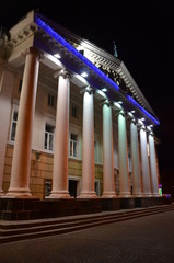 building at night