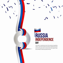 Russia Independence Day Celebration Vector Template Design Illustration