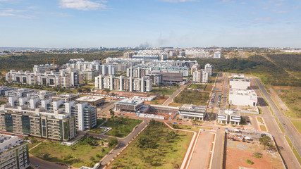 Obraz premium Aerial view of Northwest Neighborhood in Brasilia, Brazil.