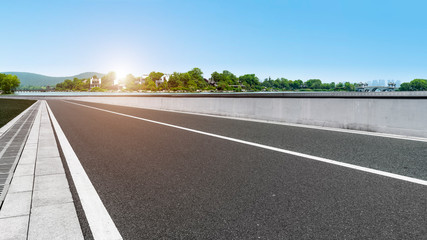 Fototapeta premium Road Pavement and Natural Landscape of Landscape..