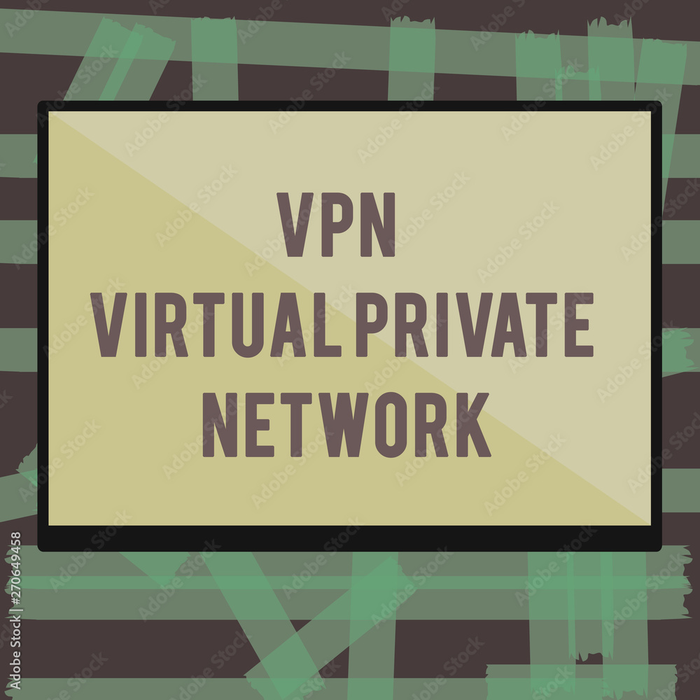 Poster writing note showing vpn virtual private network. business photo showcasing safe encrypted connectio