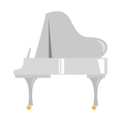 Piano on the white background.