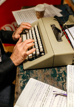 Female writer working