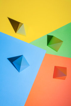 Multi-Coloured shapes on a multi-coloured background (2)