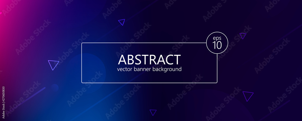 Poster abstract banner with gradient shapes
