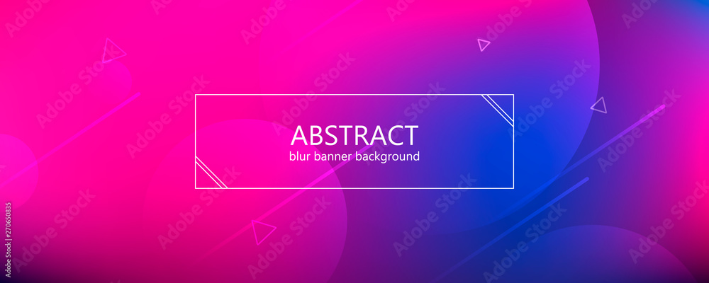 Poster Abstract banner with gradient shapes 
